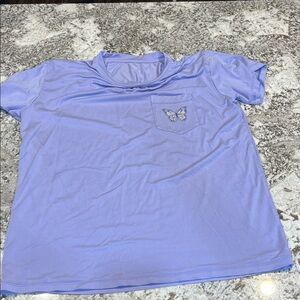 Purusha People Lavender Shirt with Butterfly Pocket